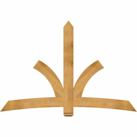 Ekena Millwork Davenport Rough Sawn Timber Gable Bracket, Western Red Cedar, 84"W x 56"H x 2"D x 6"F, 16/12 Pitch GBW084X56X0206DAV00RWR